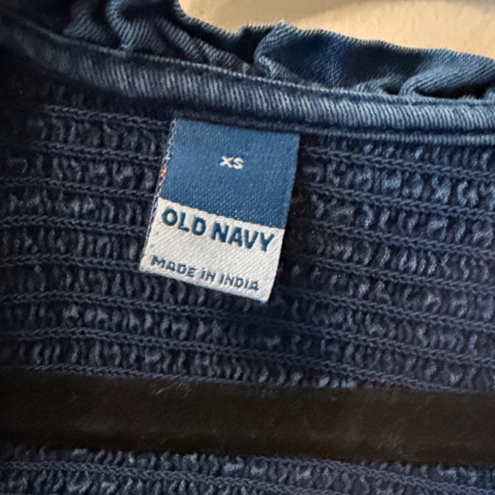 Old Navy Deep Blue Long Sleeve Denim Dress - Picture 2 of 5